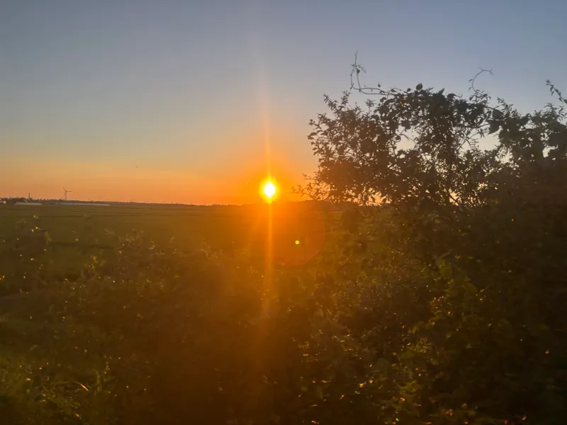 沈みゆく夕日